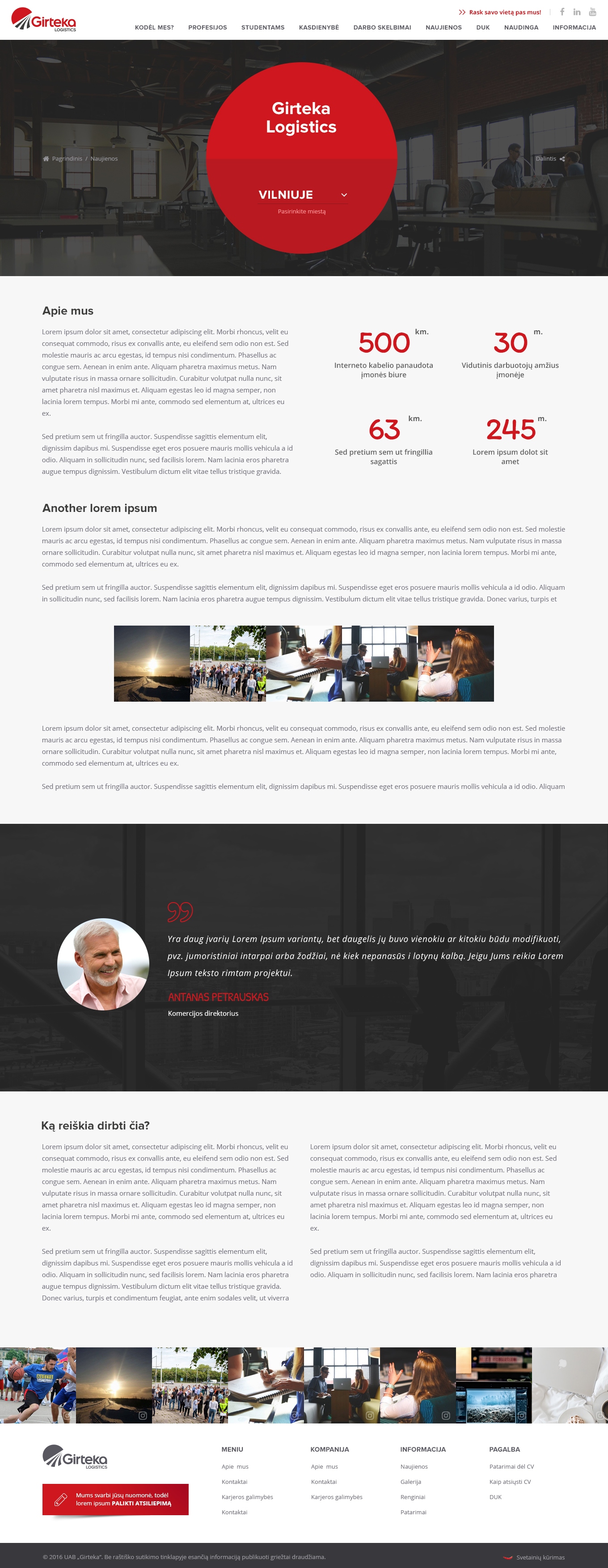 Girteka Logistics/Įvairūs interneto projektai
