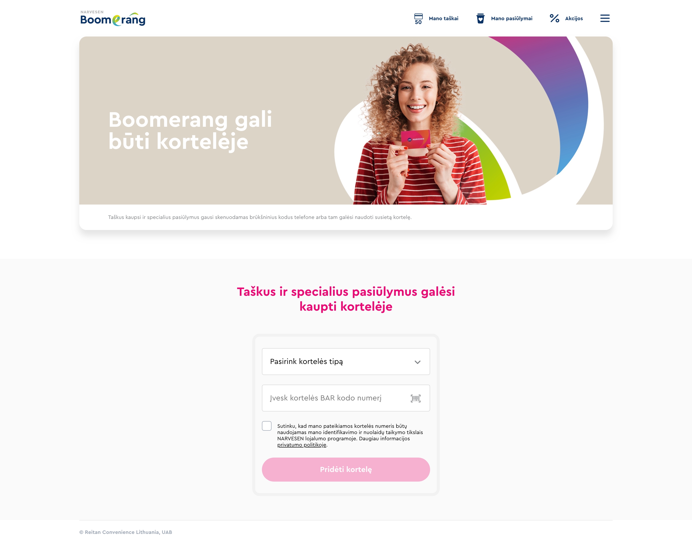 Narvesen Boomerang/B2C platforma
